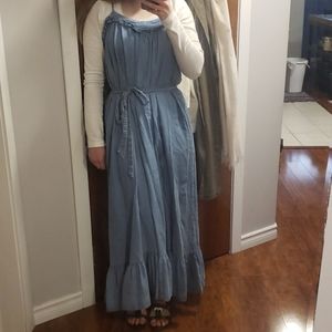 Blue flowy sleeveless dress